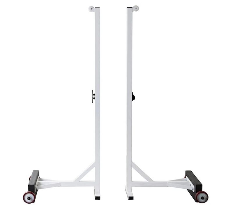 Badmintonstativ, frittstående med hjul.