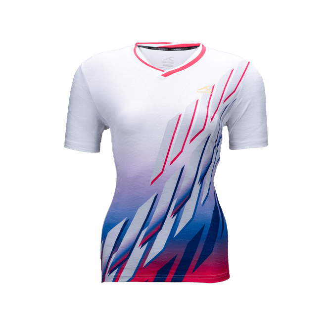Hovedbilde Hundred Badminton T-shirt - Drop Game White